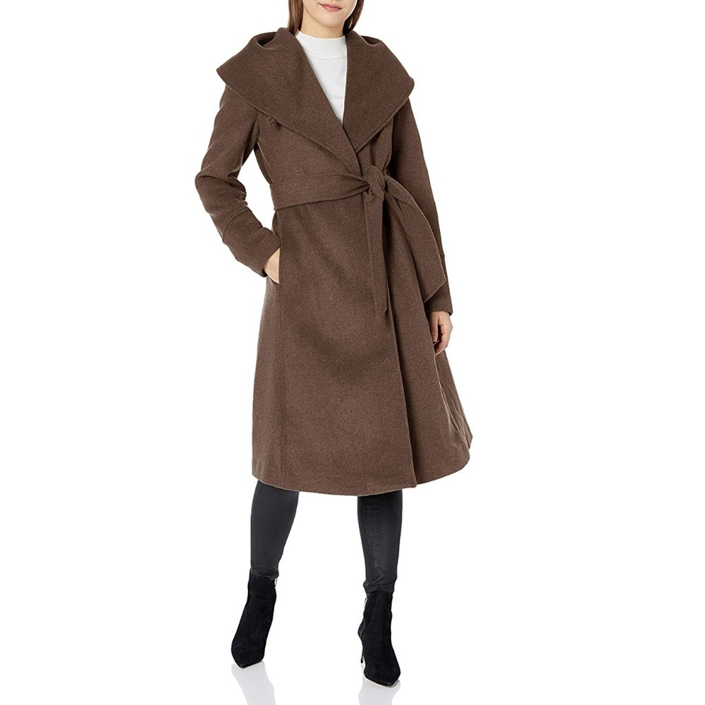 Cole Haan Women's Asymmetrical Coat Wool Size 4